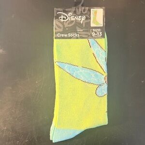 Disney Tinkerbell Crew Socks unisex size 9-13